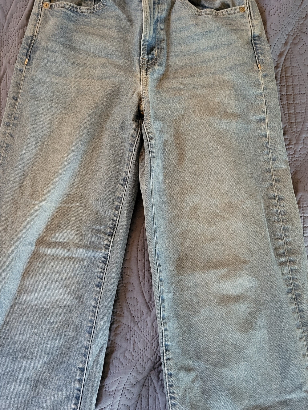 GAP High Rise Wide Leg Crop Jeans, Size 28 - Picture 3 of 9